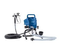 Scheppach Système de pulvérisation de peinture Airless PTSA600, puissance de surface 600 m²/h, pression de travail 227 bar, débit 2 l/min, tuyau de pulvérisation 15 m, aspiration directe du seau, pour