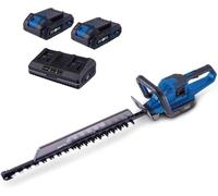 Scheppach Taille-haie sans Fil BC-HT720-X - série 20V IXES - Brushless - Longueur de Coupe 650 mm - capacité de Coupe Max 30 mm - 2700 Coupes/Min - 2 Batteries 2 Ah + Chargeur Double 2,4 A