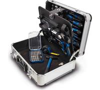 Scheppach TB150 Mallette à outils en aluminium remplie 101 pces Set d'outils | Clé, marteau, pince, tournevis | pour atelier & ménage