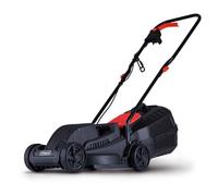 Scheppach Tondeuse à gazon électrique ELM320 avec fonction mulching | Largeur de coupe 320 mm | Puissance 1300 W | Pour pelouses jusqu'à 350 m² | Hauteur de coupe 20/40/60 mm | Bac collecteur 30 l |