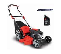 Scheppach Tondeuse à Gazon Thermique MP150-46 - Moteur 4 Temps 3,5 CV - Largeur de Coupe 46 cm - 8 hauteurs de Coupe - Bac 55L (avec Huile Moteur + Lame supplémentaire)