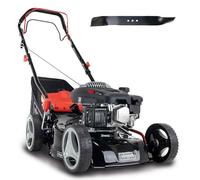 Scheppach Tondeuse à Gazon Thermique MS132-42 |3,4 CV | Largeur de Coupe 42cm | Robuste | Fonction Mulching | Panier de 45L | Réglage de la Hauteur en 7 étapes (25-75mm) | Lame supp. Incluse