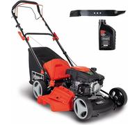 Scheppach Tondeuse à Gazon Thermique MS161-46 | Autotractée | Moteur 4T de 150cm3 | Largeur de Coupe 46cm | 55 litres | Ejection Latérale & Fonction Mulching (Lame + Huile Moteur)