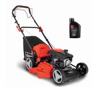 Scheppach Tondeuse à Gazon Thermique MS161-46 Huile Moteur IN utotractée | Moteur 4T de 150cm3 | Largeur de Coupe 46cm | 55 litres | Ejection Latérale & Fonction Mulching