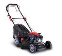 Scheppach Tondeuse à Gazon Thermique PML46-161S - Moteur 4 Temps - 150 cm³ | largeur de coupe max 46 cm - hauteur de coupe 25-75 mm - bac 55L