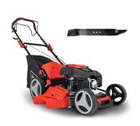 Scheppach Tondeuse Thermique autotractée MS225-53 - 6 CV - Largeur de Coupe 53 cm - Hauteur de Coupe réglable - 65L - Mulching et Nettoyage - Huile Moteur Incluse (avec Lame supplémentaire)