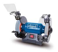 Scheppach Touret Mixte SM200L | Puissance 500W | Pare-étincelles réglable | Porte-outils réglables | Meules en grain 36 et 60 de Ø200mm | LED | Bâti en fonte grise | Travaux multiples