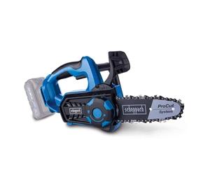 Scheppach Tronçonneuse sans fil BC-TCS200-X - machine nue | Série 20V IXES Brushless - longueur guide-chaîne 20 cm - longueur de coupe 17.5 cm - vitesse de coupe 7 m/s - frein de chaîne