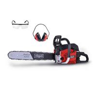 Scheppach Tronçonneuse Thermique CSP530S - 2,7 CV - 2000 W - Tronçonneuse à Essence - Longueur de Guide 51cm - avec Protection auditive, Lunettes de Protection