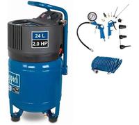 Scheppach Vertical Air Compressor HC24V 1500 W 24 L Tank Pressure 10 Bar Suction Power 180 Lmin Oil Free Pressure Gauge