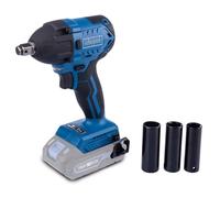 Clé à choc sans fil BC-IW350-X - 1/2"" brushless 180Nm/350Nm 3600 bpm + 3 douilles - SCHEPPACH 20V IXES - sans batterie ni chargeur