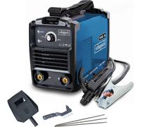 Scheppach WSE1100 Poste à souder inverter 230V | Refroidissement par ventilateur & protection contre la surchauffe | Démarrage automatique à chaud | avec brosse, marteau, électrodes & sangle de transp