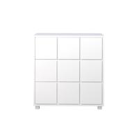 Scherlin Commode 1 blanc. 3 petits et 2 grand tiroirs. pieds courts