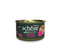 Schesir After Dark, Filets de Poulet au Boeuf en Bouillon, Nourriture Humide complète pour Chats (12 atasx 80 g)