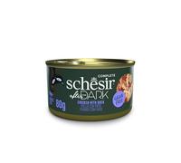 Schesir After Dark, Filets de Poulet au Canard en Bouillon, Nourriture Humide complète pour Chats (12 boîtes x 80 g)