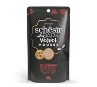 Schesir After Dark, Goût de Poulet au Boeuf en Souris, Nourriture Humide complète pour Chats Adultes (sachets12 de 80 g)