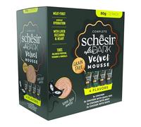 Schesir After Dark, Variety Pack in Mousse, Nourriture Humide complète pour Chat (sachets 12 de 80 g)