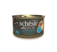 SCHESIR After Dark Poulet au bouillon avec des œufs de caille, nourriture humide pour chats, 80 g