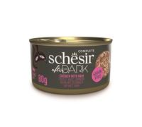 SCHESIR After Dark Poulet et jambon en bouillon, nourriture humide pour chats, 80 g