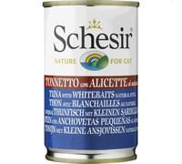 SCHESIR Aliment complémentaire pour chats à base de thon et de petits poissons de mer 140 g