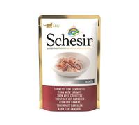 SCHESIR-Aliment humide pour chat thon et crevettes sachet en gelée Schesir - 85 g