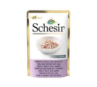 SCHESIR-Aliment humide pour chat thon et poulet avec jambon sachet en gelée Schesir - 85 g