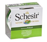 Schesir - Aliment pour Chiens Adultes, Fils de Poulet en gélatine, 150 g, 1 canette