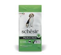Schesir, Aliment Sec pour Chiens Adultes, Ligne de Maintien, Riche en Agneau, Format Moyen 12 kg