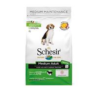 Schesir, Aliments secs pour Chiens Adultes de Taille Moyenne, Ligne de Maintien au goût Agneau croquettes - Sac de 3 kg
