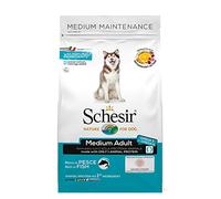 Schesir, Aliments secs pour Chiens Adultes de Taille Moyenne Ligne Maintien au Gusto Poisson Croquettes - Sac de 3 kg