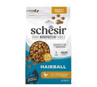 Schesir Animal Monoprotein Hairball, Croquettes pour Chats, Aliment Sec Monoprotéiné pour l'Élimination des Boules de Poils, Goût Poulet, 1,5 kg
