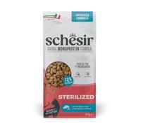 Schesir Animal Monoprotein Sterilized, Croquettes pour Chats Adultes Stérilisés, Aliment Sec Monoprotéiné Complet, Goût Poisson, 10 kg