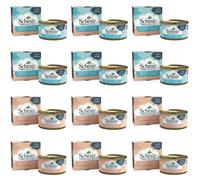 SCHESIR Assortiment pour chat, mélange de saveurs, 12 x 85 g (poulet + thon)