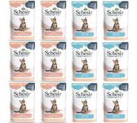 SCHESIR Assortiment pour chat Mix de saveurs 12×85 g (Poulet + Thon)