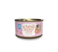 Schesir Baby - Filets de poulet au saumon en bouillon - Aliment humide complet pour chatons, sans céréales, avec DHA et taurine, riche en hydratation, 12 x 70 g