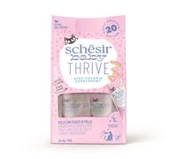 SCHESIR Baby Thrive Poulet et foie de poulet en crème - Aliment complémentaire pour chatons - 20 x 8 g
