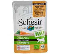 Schesir Bio, Sachet fraicheur, Poulet Et Carottes, Chat, 85 grammes