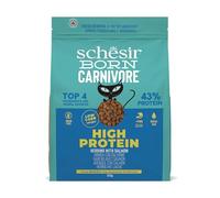 Schesir Born Carnivore, au goût Hareng et Saumon, Croquettes pour Chats Adultes cuites au Four (Sac de 255 g)