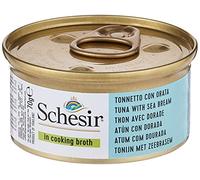 SCHESIR Thon avec dorade en bouillon pour chats 70 g
