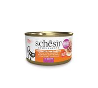 Schesir Cat in Bouillon Thon avec Carottes, Nourriture pour Chat Humide dans Son Propre Bouillon de Cuisson, 24 boîtes x 70 g, 1 pièce (Lot de 24)