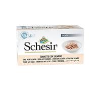 Schesir Cat Jelly Thon au Saumon, Nourriture Humide pour Chat 1 x 6 boîtes x 50 g