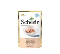 Schesir Cat Jelly Thon au Saumon, Nourriture Humide pour Chat, 30 sachets x 50 g