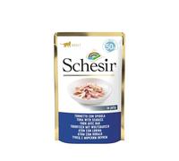Schesir Cat Jelly Thon avec Bar et Nourriture pour Chat Humide 30 sachets x 50 g