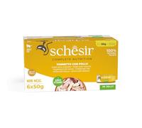Schesir Cat Jelly Thon avec Filet de Poulet, Nourriture pour Chat Humide en gelée, 8 x 6 boîtes x 50 g