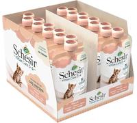 Schesir Cat Kitten Cream Poulet - Nourriture Humide pour Jeunes Chats - Crème au Poulet - sans céréales - avec Beaucoup de protéines, de vitamines et de minéraux - 20 sachets de 150 g