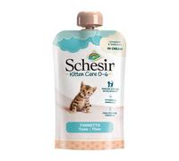Schesir Cat Kitten Cream Thon - Nourriture Humide pour Jeunes Chats - Crème de Poulet sans céréales, avec Beaucoup de protéines, de vitamines et de minéraux (20 sachets de 150 g)