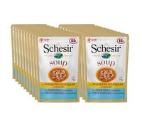 Schesir Cat Soup Lot de 20 sachets de Soupe au Thon avec calmar 85 g
