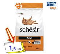 Schesir Chat Adulte Entretien Poulet Nourriture Sèche Chats 400 Gr/1,5/10 Kg