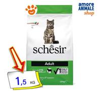 Schesir Cat Adult Nourriture sèche pour Chat Adulte Agneau 1,5 kg