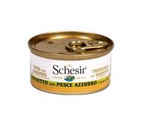 Schesir Chat en Bouillon Thon avec Sardines, Nourriture pour Chat Humide dans Son Propre Bouillon de Cuisson, 24 boîtes x 70 g